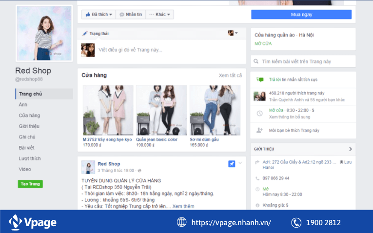 Bán hàng trên Fanpage
